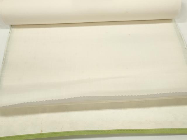 平和屋着物*夏物 白生地 絹麻上布 反物 着尺 生成り色 麻 逸品 未使用 DABD8329zzz