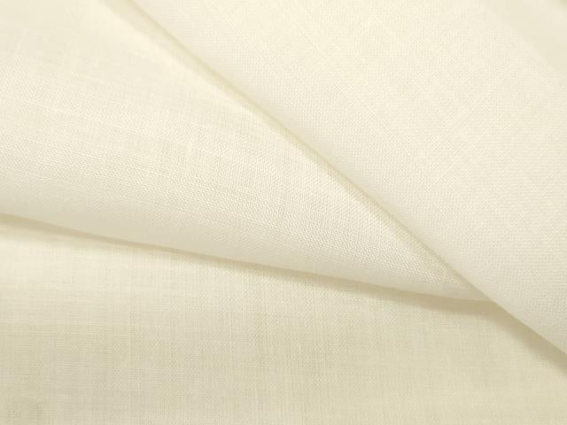 平和屋着物*夏物 白生地 絹麻上布 反物 着尺 生成り色 麻 逸品 未使用 DABD8329zzz