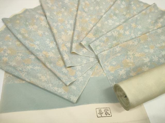 平和屋着物●小紋 反物 着尺 枝楓花文 逸品 未使用 DABD8517zzz