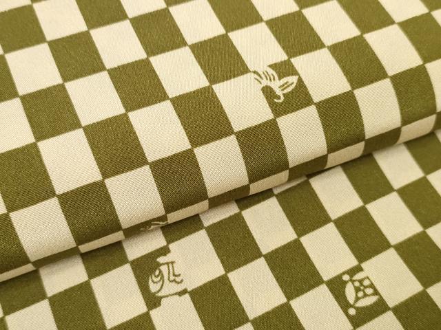 平和屋着物●長襦袢 反物 着尺 京たより 市松宝尽くし 逸品 未使用 DABD8540zzz