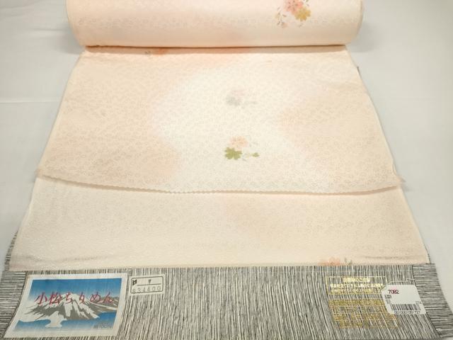 平和屋着物●長襦袢 反物 着尺 舞花文 暈し染め 小松ちりめん 逸品 未使用 DABD8543zzz