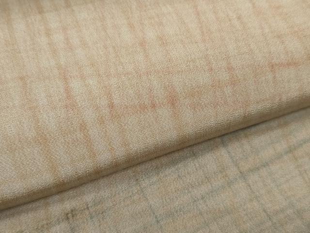 平和屋着物●長襦袢 反物 着尺 牡丹草木染 幻想ぼかし チェック柄 逸品 未使用 DABD8554zzz