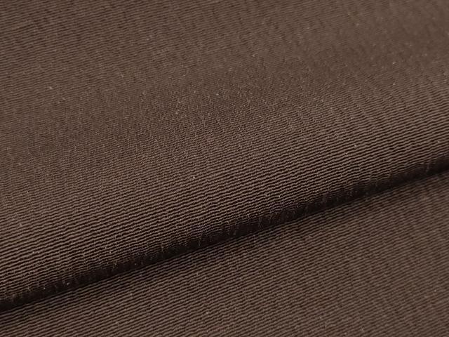 平和屋着物●色無地 反物 着尺 八掛付き 黒鳶色 逸品 未使用 DABD8561zzz