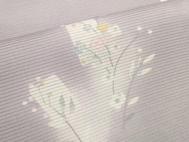 平和屋着物*夏物 小紋 反物 着尺 絽 五泉 枝花文 逸品 未使用 DABD8592zzz