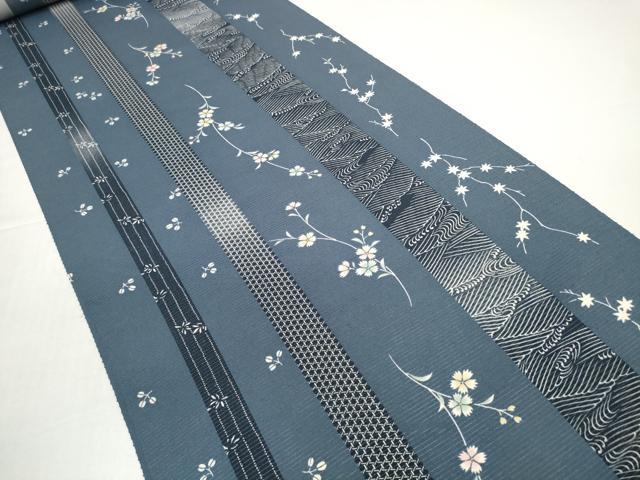 平和屋着物*夏物 小紋 反物 着尺 絽 京友禅 撫子間道 逸品 未使用 DABD8598zzz