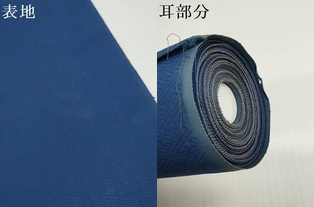 平和屋着物*夏物 色無地 反物 着尺 絽 紗綾形紋紗 紺色 逸品 未使用 DABD8600zzz