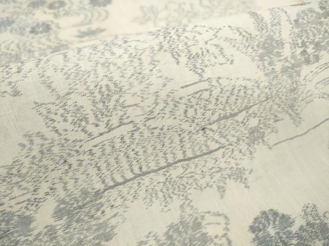 平和屋着物*夏物 小千谷ちぢみ 反物 着尺 手織 籬花文 麻 逸品 未使用 DABD8604zzz