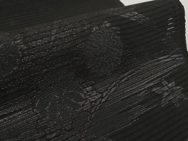 平和屋着物*夏物 西陣 田中伝謹製 名古屋帯 帯反物 黒共帯 琉球藍下染 礼宝 芝菊文 証紙付き 逸品 未使用 DABD8637zzz