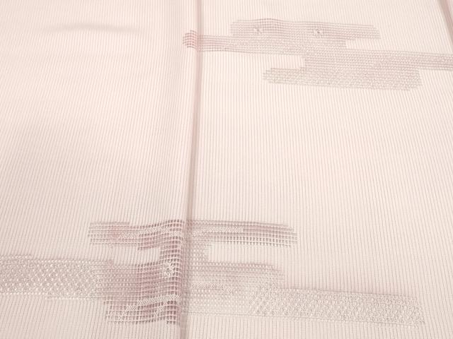 平和屋着物*夏物 付下げ 反物 着尺 縦絽 ドロンワーク 総刺繍 エ霞花文 逸品 未使用 DABD8682zzz