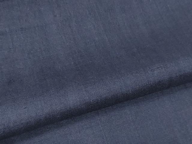 平和屋着物*夏物 紬 反物 着尺 ネイビーブルー色 逸品 未使用 DABD8695zzz