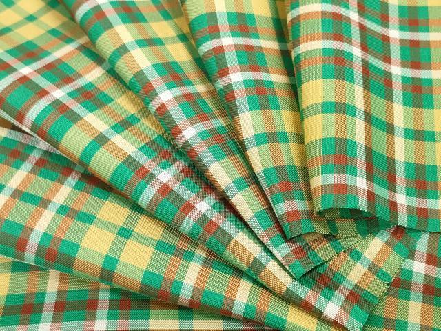 平和屋着物▽西陣 千切屋 羽織・コート 雨コート 反物 羽尺 スリーシーズン 春夏秋 塵除け 功趣織 格子 防水 逸品 未使用 DABD8706zzz