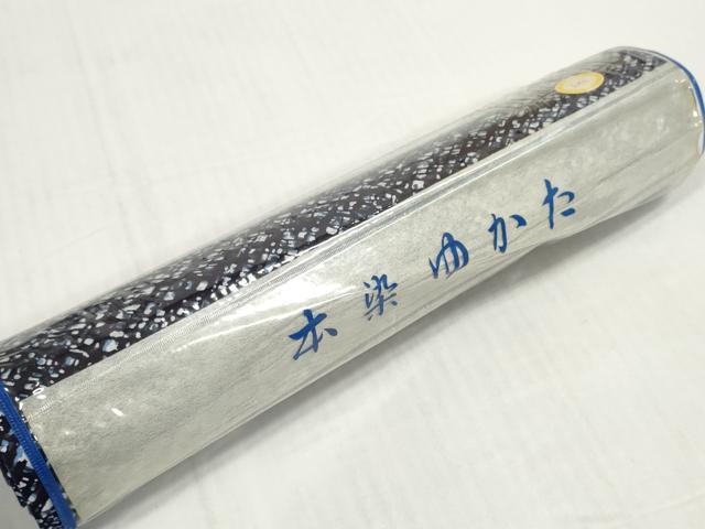平和屋着物*夏物 男性 浴衣 反物 着尺 注染 格子 綿 逸品 未使用 DABD8820zzz