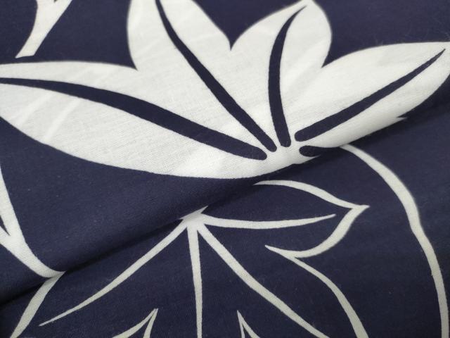 平和屋着物*夏物 浴衣 反物 着尺 注染 楓 綿 逸品 未使用 DABD8824zzz
