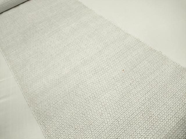 平和屋着物*夏物 男性 近江上布 小紋・浴衣兼用 反物 着尺 亀甲柄 綿麻 逸品 未使用 DABD8846zzz