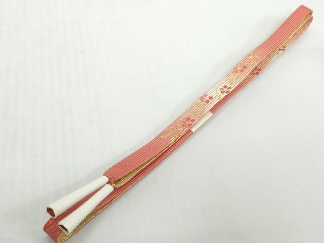 平和屋着物●和装小物 帯締め・帯揚げセット 霞花地紋 松葉 金彩 高麗組 金糸 逸品 未使用 DABD8884zzz