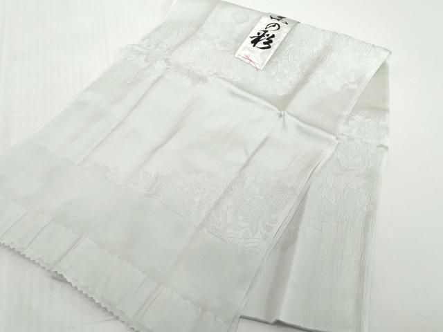 平和屋着物●和装小物 帯締め・帯揚げセット さがの草木染 黒の彩 草花地紋 灰青色 逸品 未使用 DABD8889zzz
