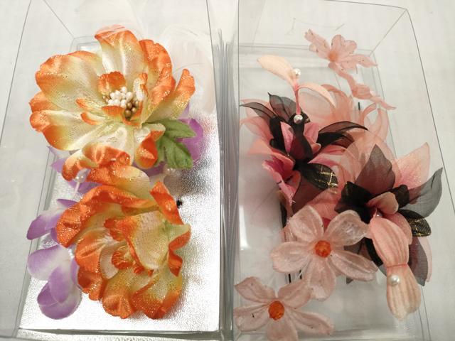 平和屋着物▼和装小物 髪飾りまとめて10点 花 ラインストーン パール Uピン 逸品 未使用 DABD8903zzz