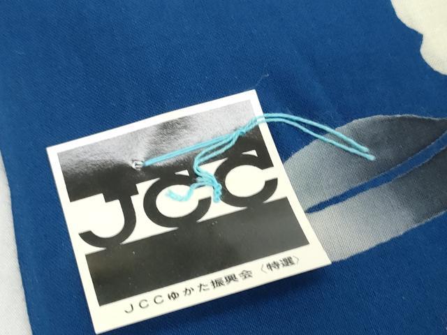 平和屋着物*夏物 浴衣 反物 着尺 注染 手染 草花文 綿 未使用 DABD8950zzz