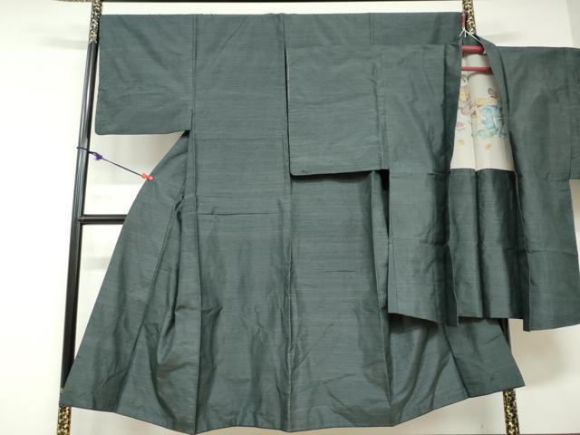 平和屋着物●男性 本場大島紬 アンサンブル 長羽織 亀甲文様 正絹 逸品 DABD9050ud