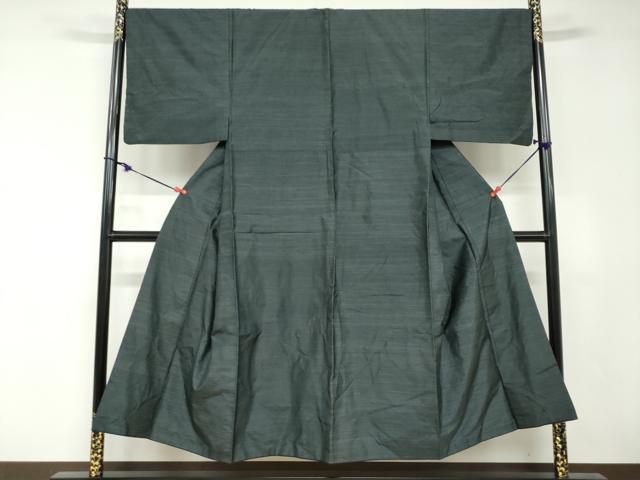 平和屋着物●男性 本場大島紬 アンサンブル 長羽織 亀甲文様 正絹 逸品 DABD9050ud
