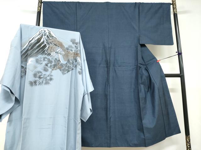 平和屋着物●男性 本場大島紬 長襦袢(袷)セット 100亀甲 総詰め 正絹 逸品 DABD9054ud
