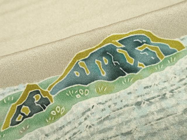 平和屋着物●本加賀友禅作家 大久保謙一 色留袖 枯山水 証紙付き 正絹 逸品 DABD9077ud