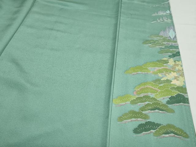 平和屋着物●訪問着 友禅 作家物 流水風景文 暈し染め 正絹 逸品 DABD9081ud