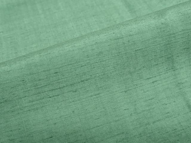 平和屋着物●結城紬 緑青色 正絹 逸品 DABD9107ud