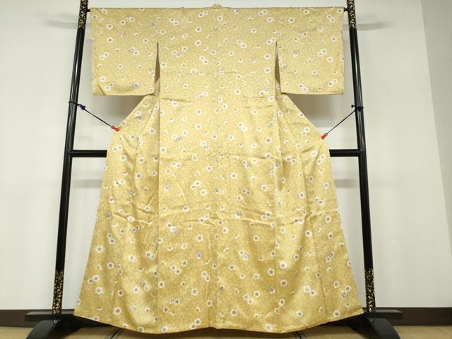 平和屋着物●上質な小紋 舞花文 正絹 逸品 DABD9136ud