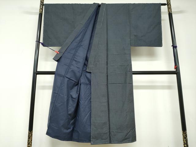 平和屋着物●男性 本場染大島紬 アンサンブル 100亀甲 総詰め 正絹 逸品 未使用 DABD9152ud