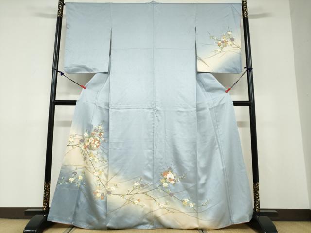 平和屋着物●訪問着 飾花文 暈し染め 金彩 正絹 逸品 DABD9188ud