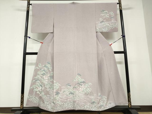 平和屋着物●訪問着 友禅 作家物 浜松文 正絹 逸品 DABD9207ud