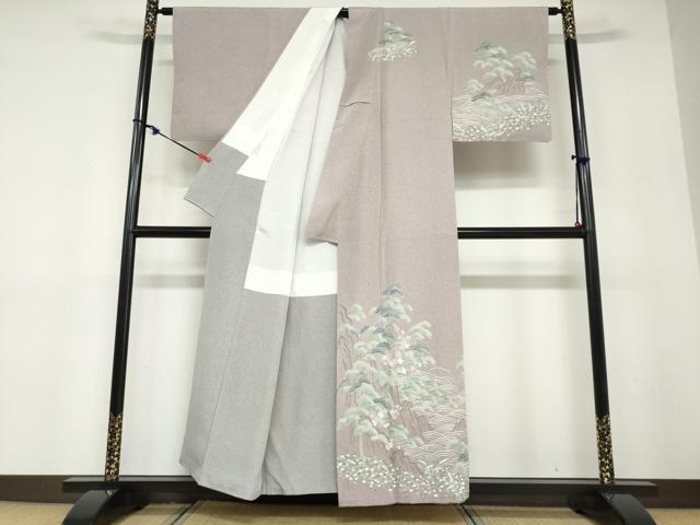 平和屋着物●訪問着 友禅 作家物 浜松文 正絹 逸品 DABD9207ud