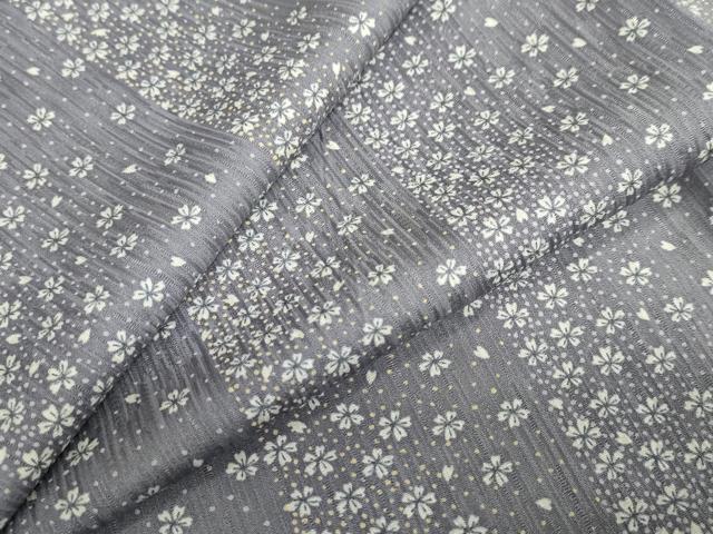 平和屋着物●上質な小紋 舞桜文 正絹 逸品 DABD9210ud