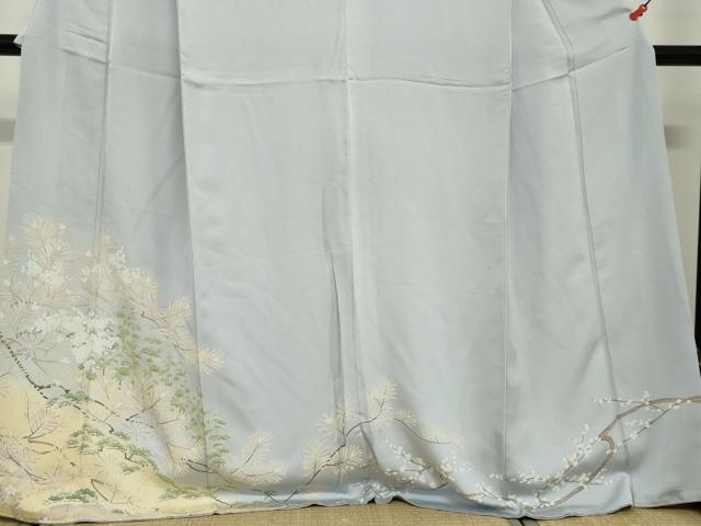 平和屋着物●訪問着 友禅 松竹梅 正絹 逸品 DABD9222ud