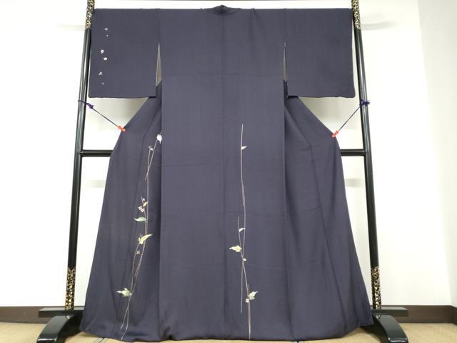平和屋着物●訪問着 総刺繍 竹屋町刺繍 草花文 金糸 鈴乃屋扱い 正絹 逸品 DABD9226ud