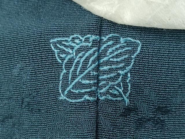 平和屋着物●無地絵羽訪問着 樹林地紋 高麗納戸色 正絹 逸品 未使用 DABD9233ud
