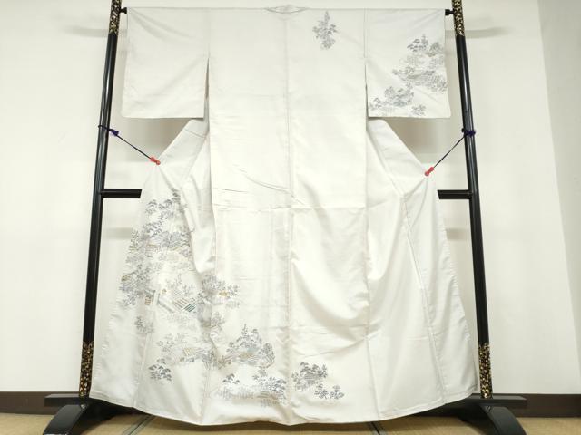 平和屋着物●本場染大島紬 訪問着 風景文 正絹 逸品 DABD9240ud