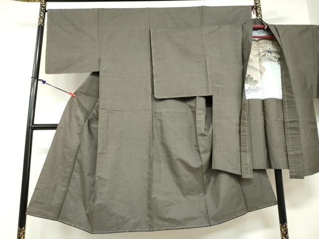 平和屋着物●男性 本場大島紬 アンサンブル 80亀甲 総詰め 正絹 逸品 未使用 DABD9247ud
