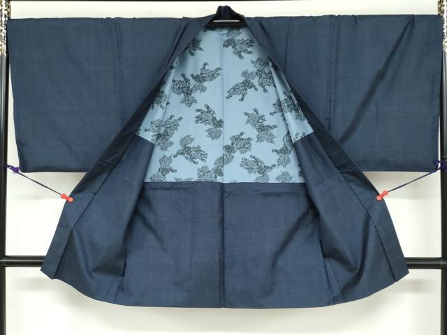 平和屋着物●男性 本場大島紬 アンサンブル 長羽織 長襦袢(無双仕立て)セット 100亀甲 総詰め 証紙付き 正絹 逸品 DABD9274ud