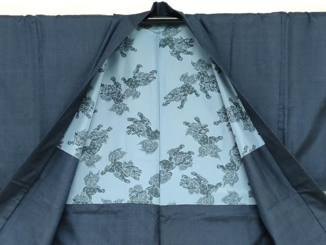平和屋着物●男性 本場大島紬 アンサンブル 長羽織 長襦袢(無双仕立て)セット 100亀甲 総詰め 証紙付き 正絹 逸品 DABD9274ud