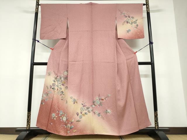 平和屋着物●訪問着　絞り　辻が花　暈し染め　金彩　正絹　逸品　DABD9275ud 平和屋着物○訪問着 絞り 辻が花 暈し染め 金彩 正絹 逸品 DABD9275ud