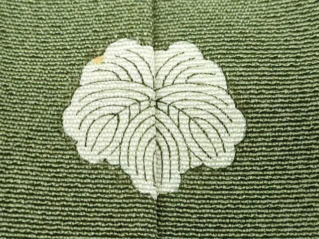 平和屋着物●上質な色無地 老竹色 正絹 逸品 未使用 DABD9299ud
