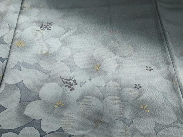 平和屋着物●訪問着 花尽くし文 暈し染め 黒地 金彩 やまと誂製 反端付き 正絹 逸品 DABD9309ud