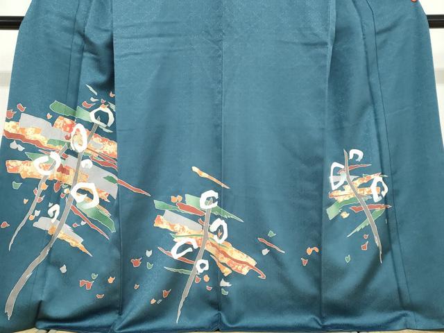 平和屋着物●訪問着 抽象文様 金彩 正絹 逸品 DABD9322ud