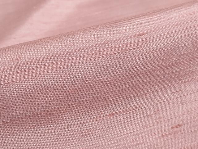 平和屋着物●結城紬 紅梅色 正絹 逸品 DABD9332ud