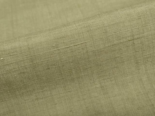平和屋着物●結城紬 海松色 正絹 逸品 未使用 DABD9333ud