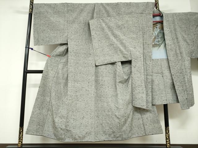 平和屋着物●男性 髭紬 アンサンブル 長羽織 キングサイズ 正絹 逸品 未使用 DABD9344ud