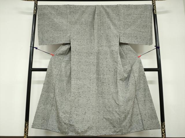 平和屋着物●男性 髭紬 アンサンブル 長羽織 キングサイズ 正絹 逸品 未使用 DABD9344ud