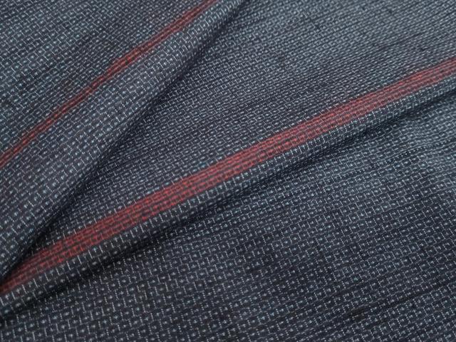 平和屋着物●結城紬　100亀甲　横段文　おく田謹製　正絹　逸品　DABD9352ud 平和屋着物○結城紬 100亀甲 横段文 おく田謹製 正絹 逸品 DABD9352ud